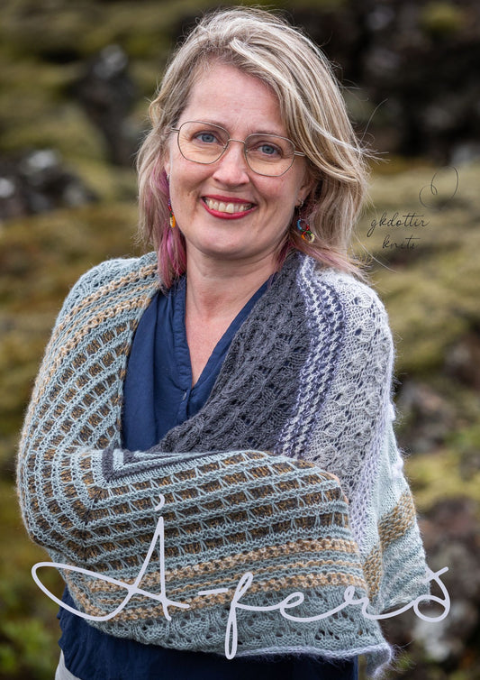Á-ferð sjal uppskrift